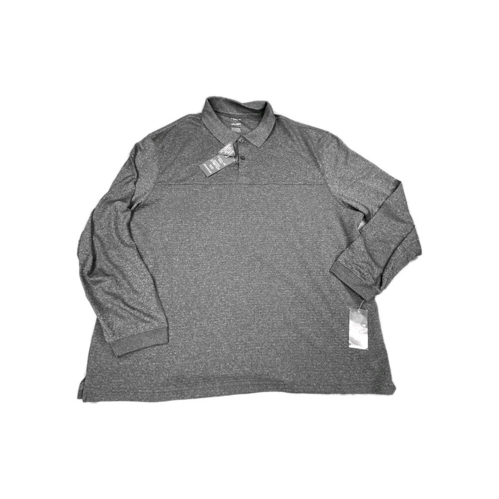 Cool 18 Pro Haggar Polo Shirt Mens 2XL Gray Natural Stretch Moisture Wicking